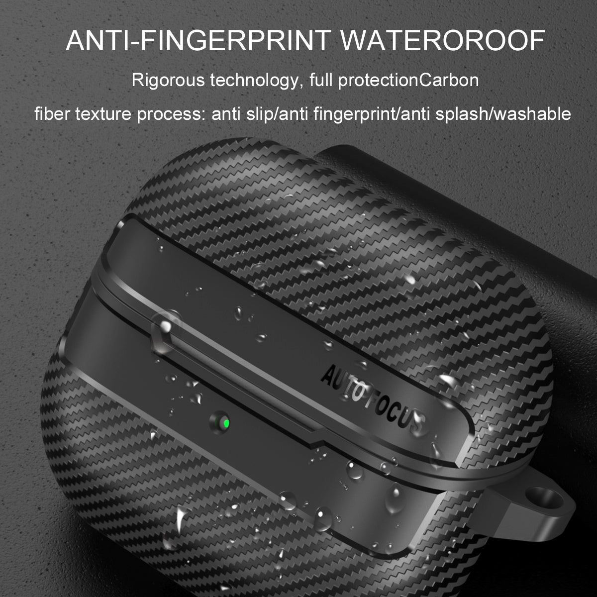 For-Samsung-Galaxy-Buds3-/-3-Pro-Carbon-Fiber-Texture-Earphone-Protective-Case-with-Carabiner(Transparent)
