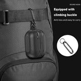 For-Samsung-Galaxy-Buds3-/-3-Pro-Carbon-Fiber-Texture-Earphone-Protective-Case-with-Carabiner(Grey)