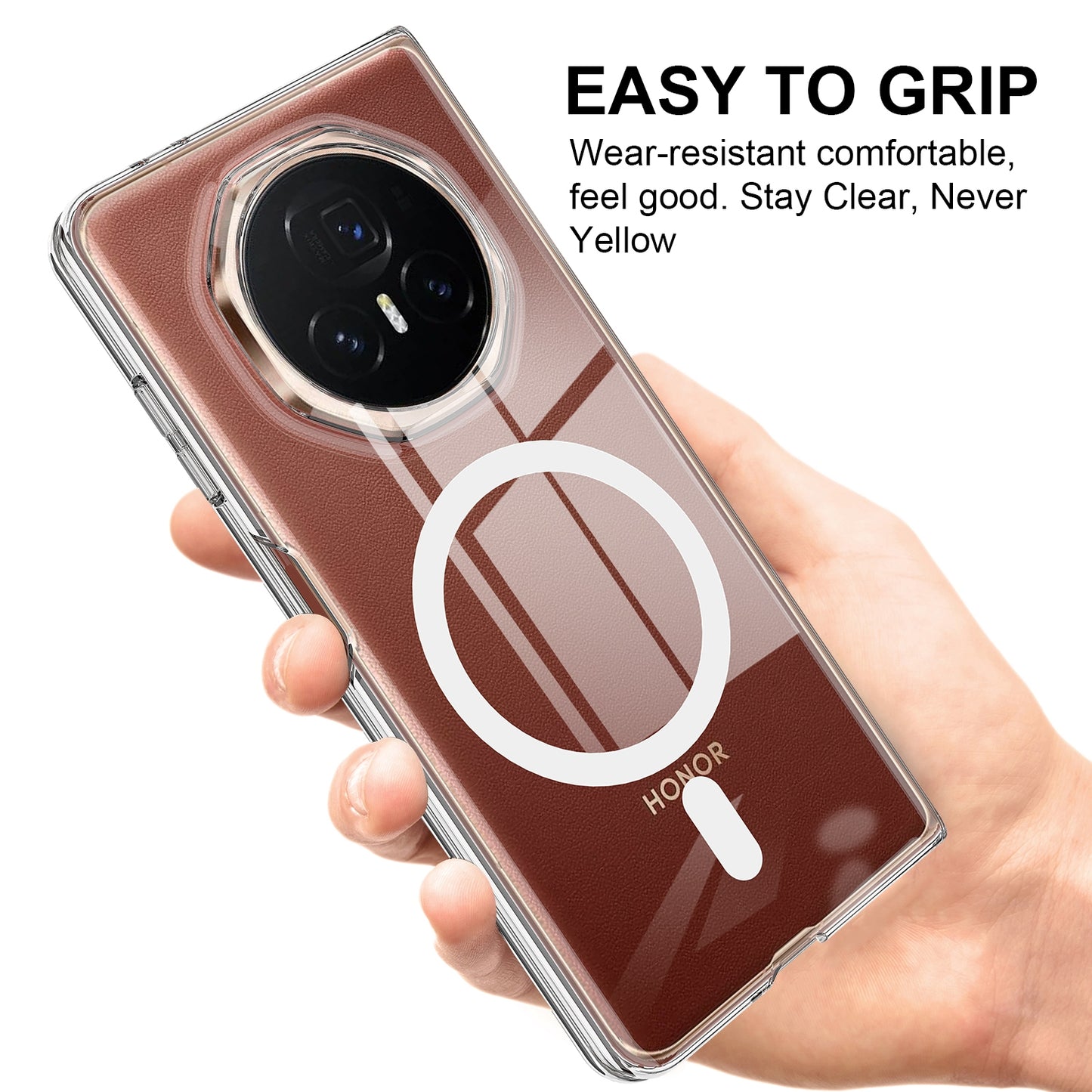 For-Honor-Magic-V3-Scratchproof-PC-Transparent-MagSafe-Phone-Case(Transparent)