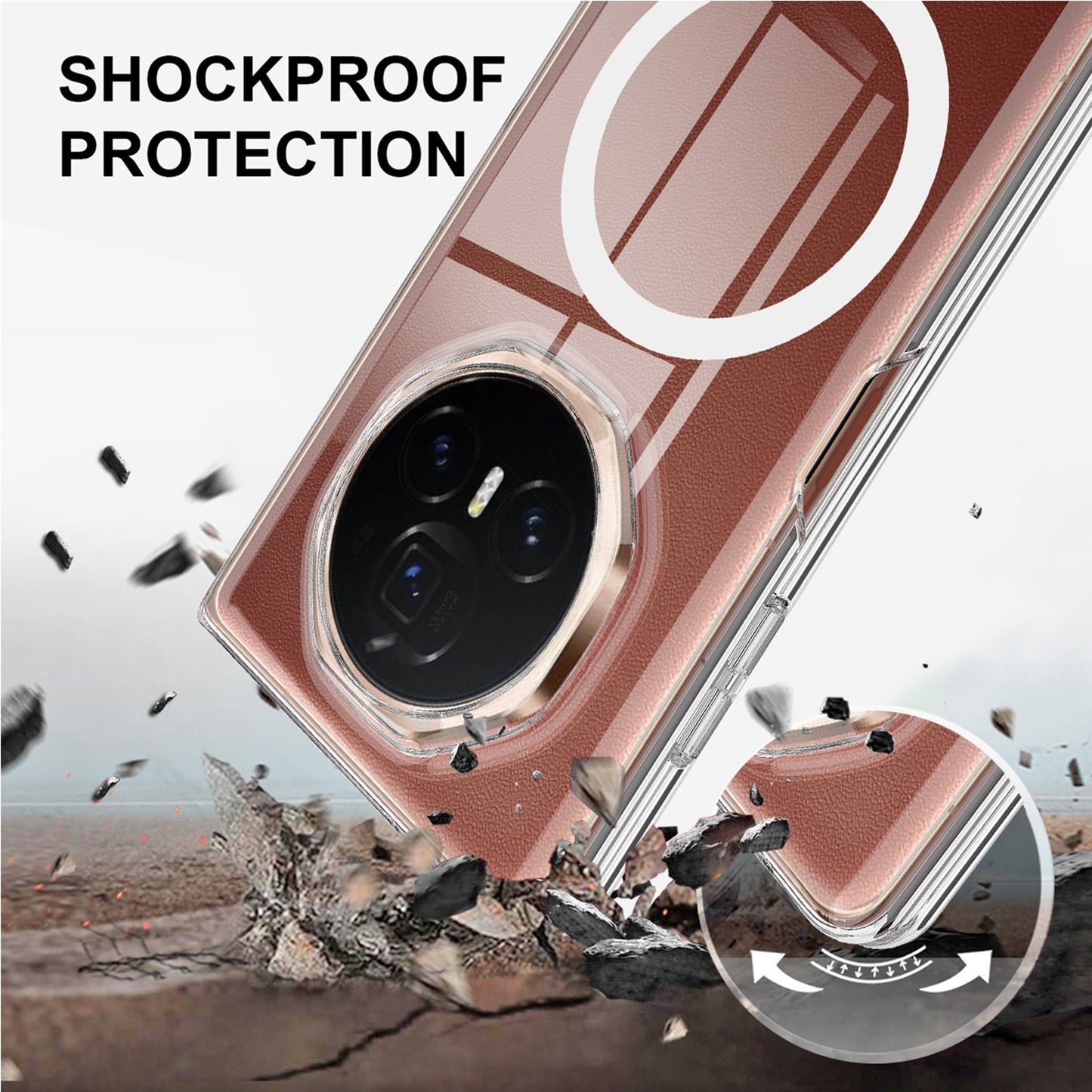 For-Honor-Magic-V3-Scratchproof-PC-Transparent-MagSafe-Phone-Case(Transparent)