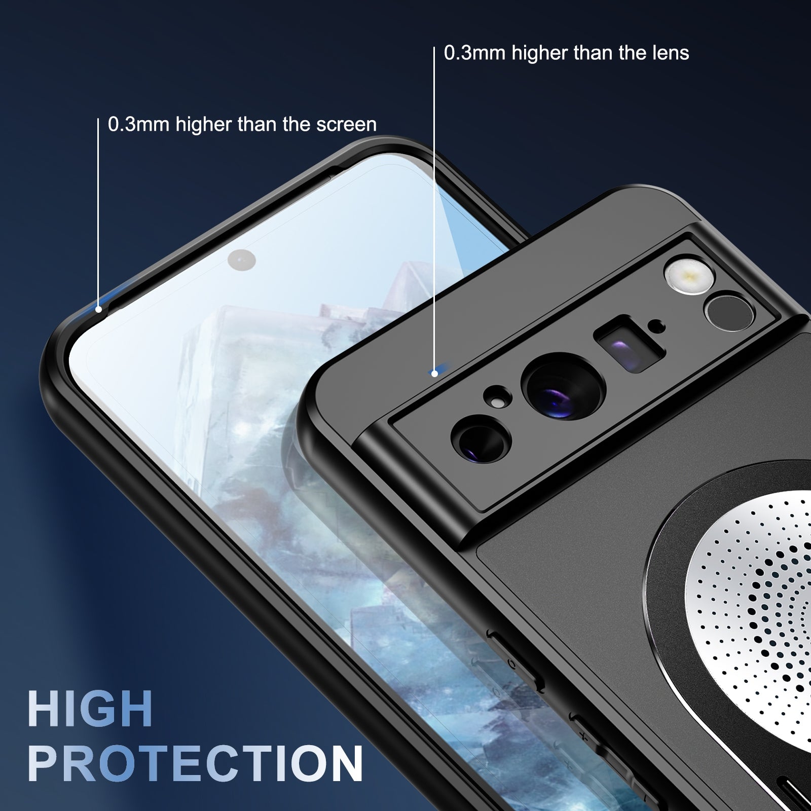 For-Google-Pixel-8-Pro-Heat-Dissipation-Aromatherapy-MagSafe-Holder-Phone-Case(Black)