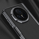 For-Honor-Magic-V3-GKK-Integrated-Magnetic-Fold-Hinge-Leather-Shockproof-Phone-Case(Silver)