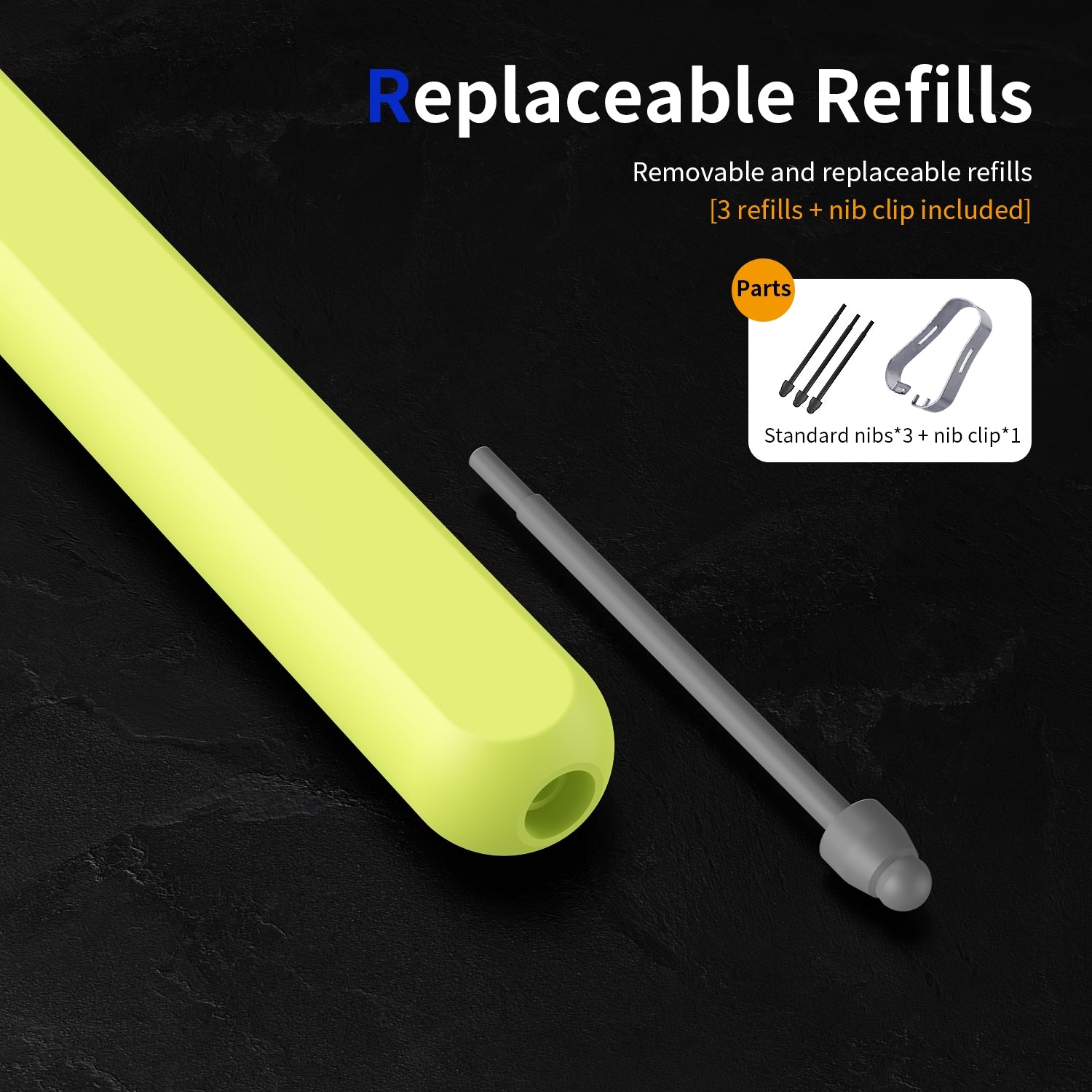 For-Samsung-Galaxy-Z-Fold6-/-5-/-4-/-3-Electromagnetic-Stylus-Pen-with-Pen-Slot(Yellow-Green)