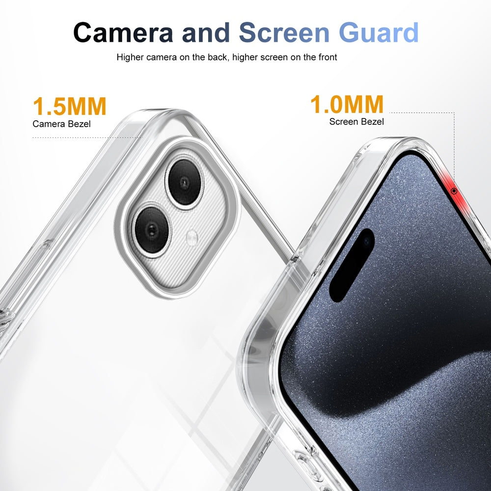 For-Samsung-Galaxy-A06-4G-Anti-slip-Clear-Acrylic-Hybrid-TPU-Phone-Case(Transparent)