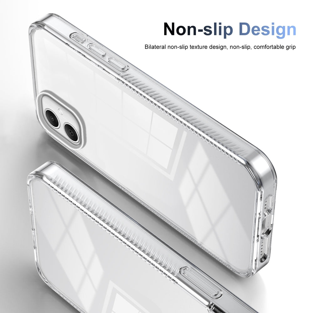For-Samsung-Galaxy-A06-4G-Anti-slip-Clear-Acrylic-Hybrid-TPU-Phone-Case(Transparent)