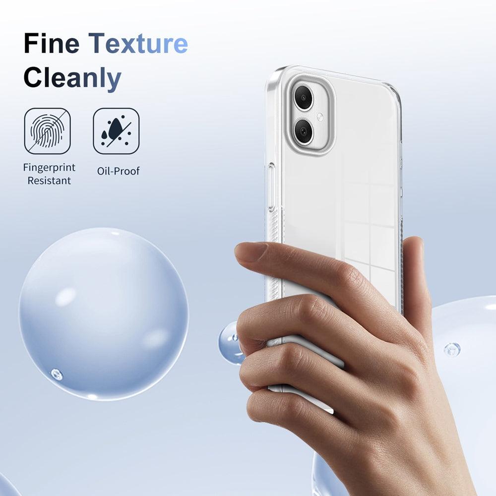 For-Samsung-Galaxy-A06-4G-Anti-slip-Clear-Acrylic-Hybrid-TPU-Phone-Case(Transparent)