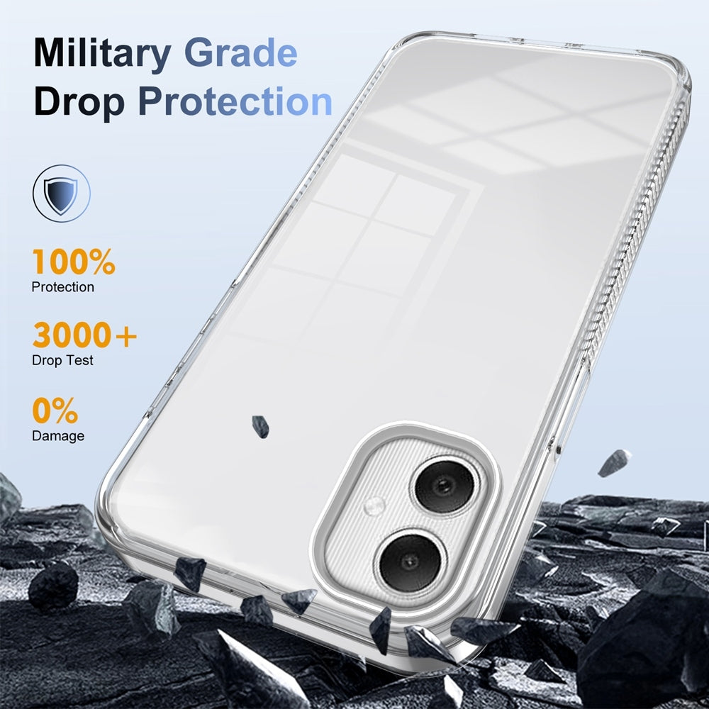 For-Samsung-Galaxy-A06-4G-Anti-slip-Clear-Acrylic-Hybrid-TPU-Phone-Case(Transparent)