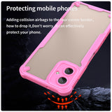 For-Samsung-Galaxy-A06-4G-Armor-Glaze-PC-Hybrid-TPU-Phone-Case(Pink)