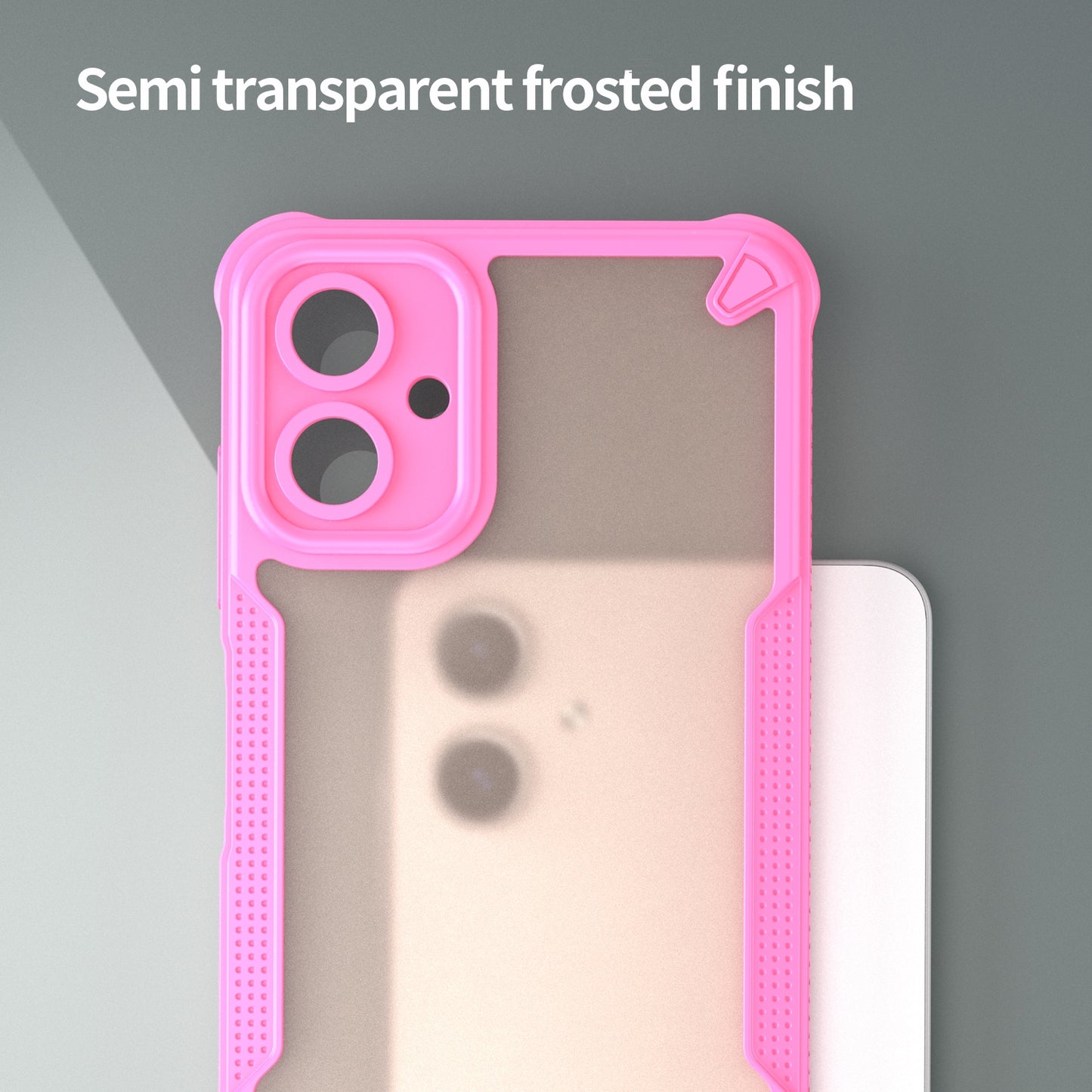 For-Samsung-Galaxy-A06-4G-Armor-Glaze-PC-Hybrid-TPU-Phone-Case(Pink)