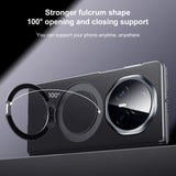 For-Honor-Magic-V3-SULADA-Top-Grain-Leather-MagSafe-Magnetic-Holder-Phone-Case(Black)