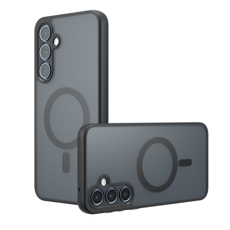 For-Samsung-Galaxy-A55-5G-Armor-MagSafe-PC-Hybrid-TPU-Phone-Case(Frosted-Black)