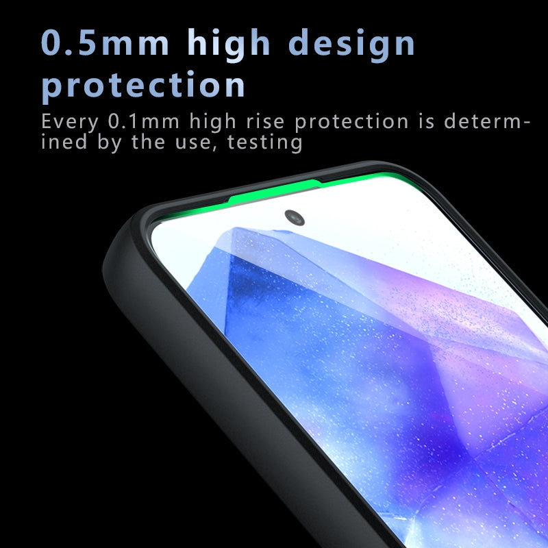For-Samsung-Galaxy-A55-5G-Armor-MagSafe-PC-Hybrid-TPU-Phone-Case(Frosted-Black)