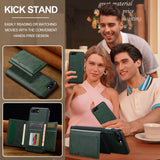 For-iPhone-17e-/-16e-LC.IMEEKE-L5-Series-Detachable-RFID-Card-Bag-Magsafe-Phone-Case(Green)
