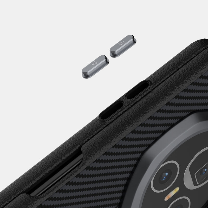 For-Honor-Magic-V3-ABEEL-6D-Micro-Relief-MagSafe-Magnetic-Phone-Case(Carbon-Fiber-Black)