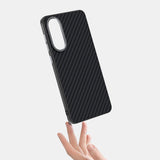 For-Samsung-Galaxy-S25-Edge-5G-ABEEL-C-Carbon-Fiber-Series-6D-Micro-Relief-MagSafe-Phone-Case(Black)