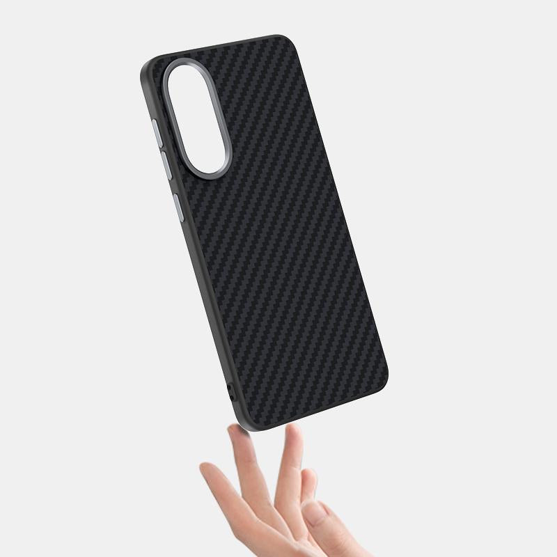 For-Samsung-Galaxy-S25-Edge-5G-ABEEL-C-Carbon-Fiber-Series-6D-Micro-Relief-MagSafe-Phone-Case(Black)