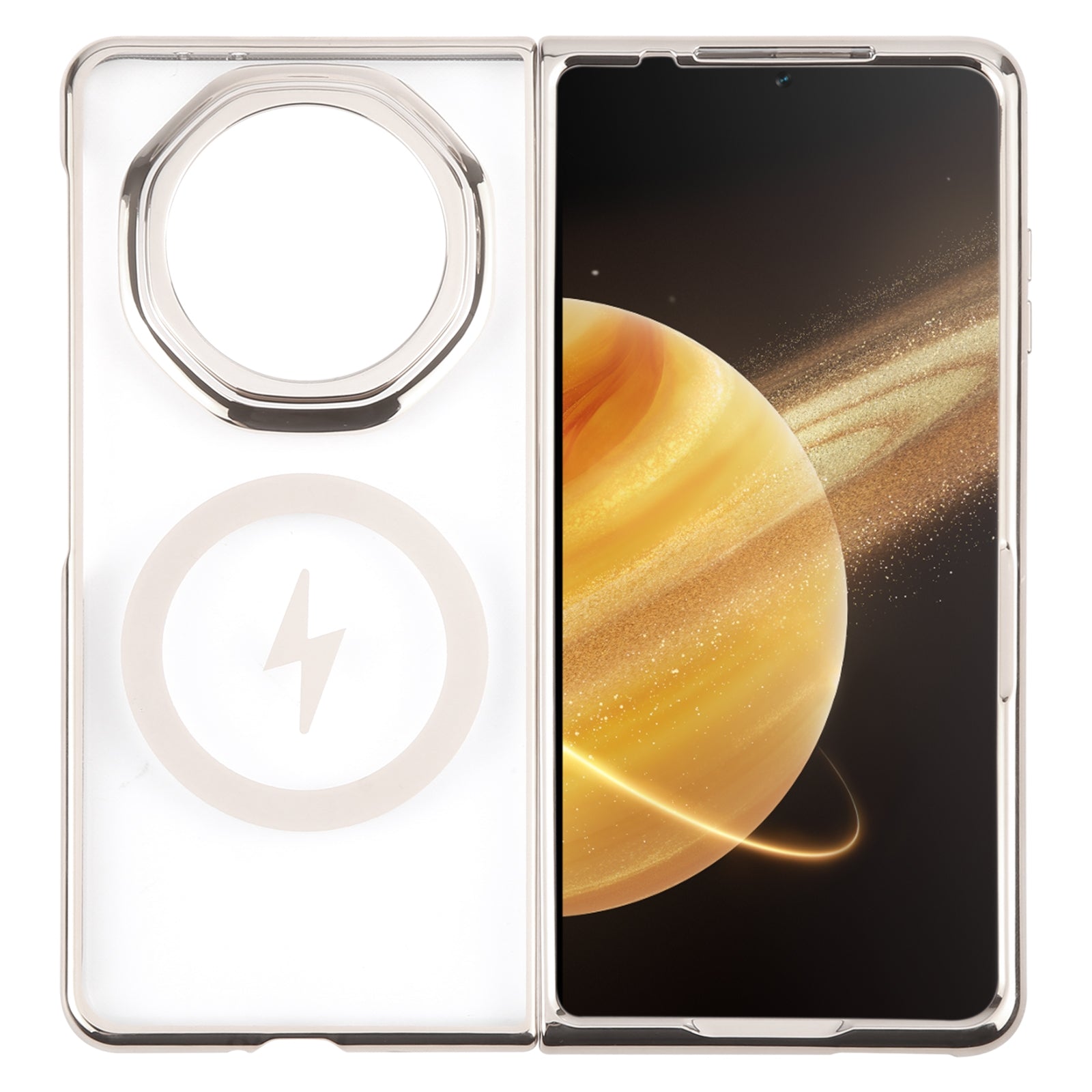For-Honor-Magic-V3-6D-Glossy-Electroplated-PC-MagSafe-Phone-Case(Titanium-Gray)