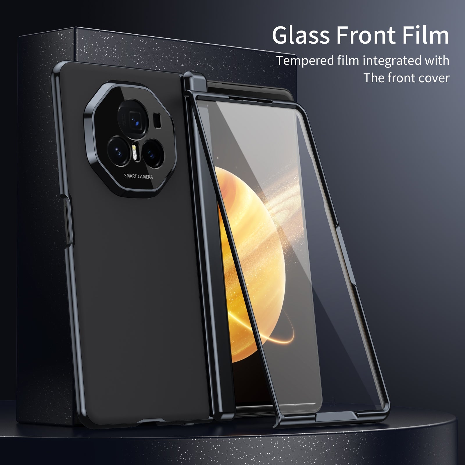 For-Honor-Magic-V3-Integrated-AG-Frosted-Vacuum-Plating-Phone-Case(Black)