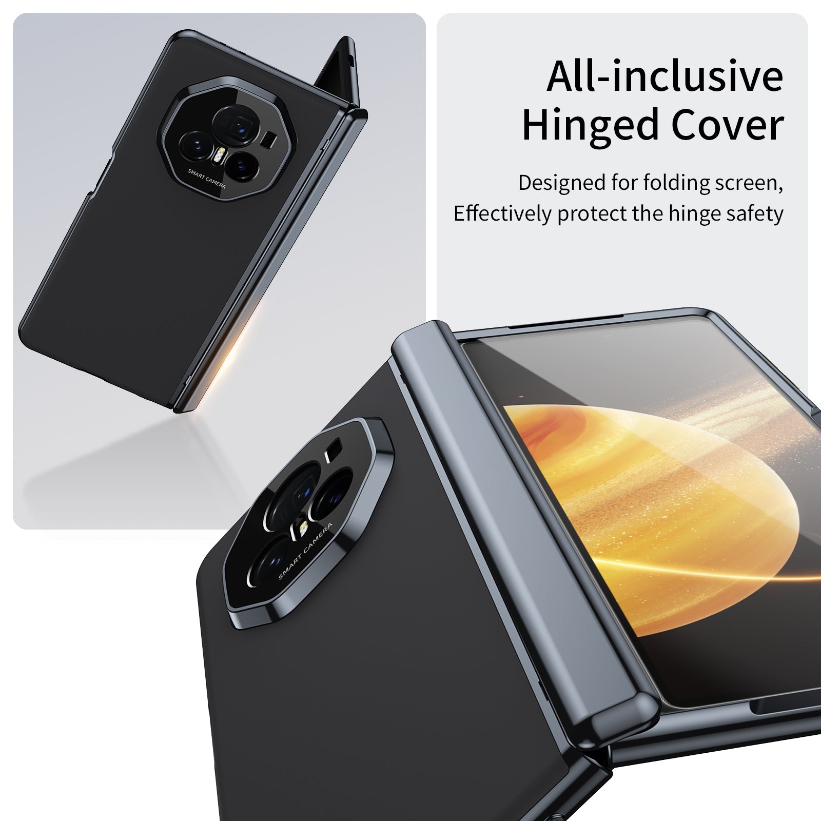 For-Honor-Magic-V3-Integrated-AG-Frosted-Vacuum-Plating-Phone-Case(Black)