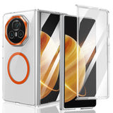 For-Honor-Magic-V3-lce-Folding-Series-MagSafe-Integrated-Clear-PC-Phone-Case(Orange)