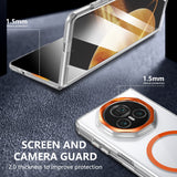 For-Honor-Magic-V3-lce-Folding-Series-MagSafe-Integrated-Clear-PC-Phone-Case(Orange)