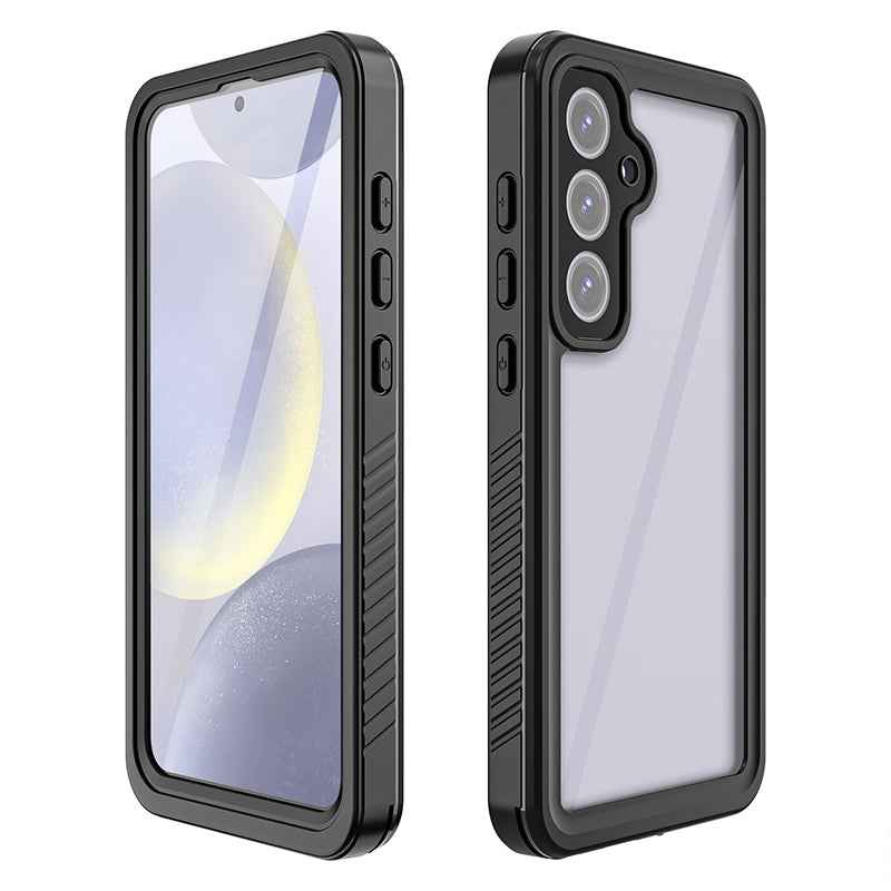 For-Samsung-Galaxy-S24-FE-5G-RedPepper-Shockproof-IP68-Waterproof-PC-Hybrid-TPU-Phone-Case(Black)