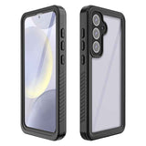 For-Samsung-Galaxy-S24-FE-5G-RedPepper-Shockproof-IP68-Waterproof-PC-Hybrid-TPU-Phone-Case(Black)