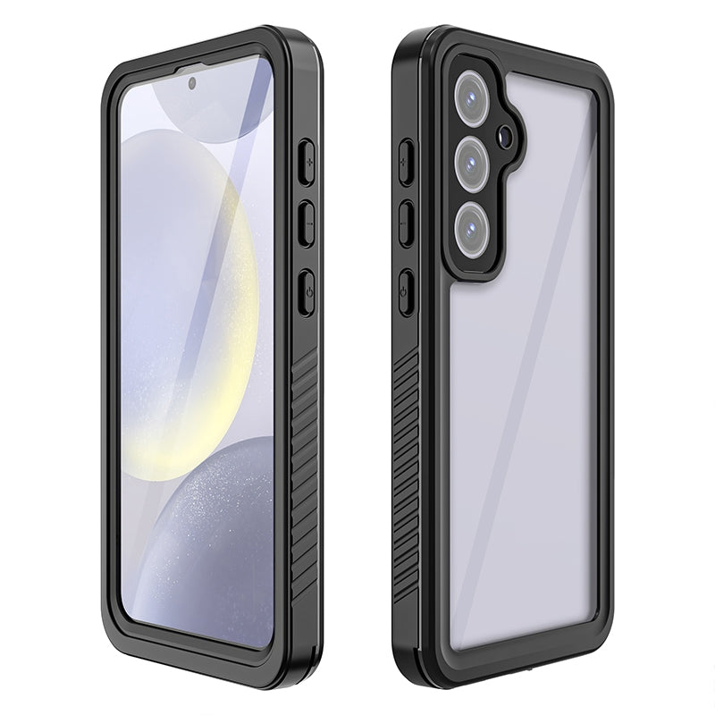 For-Samsung-Galaxy-S24-FE-5G-RedPepper-Shockproof-IP68-Waterproof-PC-Hybrid-TPU-Phone-Case(Black)