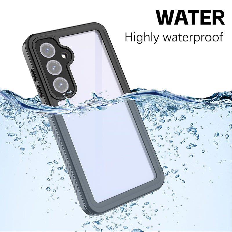 For-Samsung-Galaxy-S24-FE-5G-RedPepper-Shockproof-IP68-Waterproof-PC-Hybrid-TPU-Phone-Case(Black)