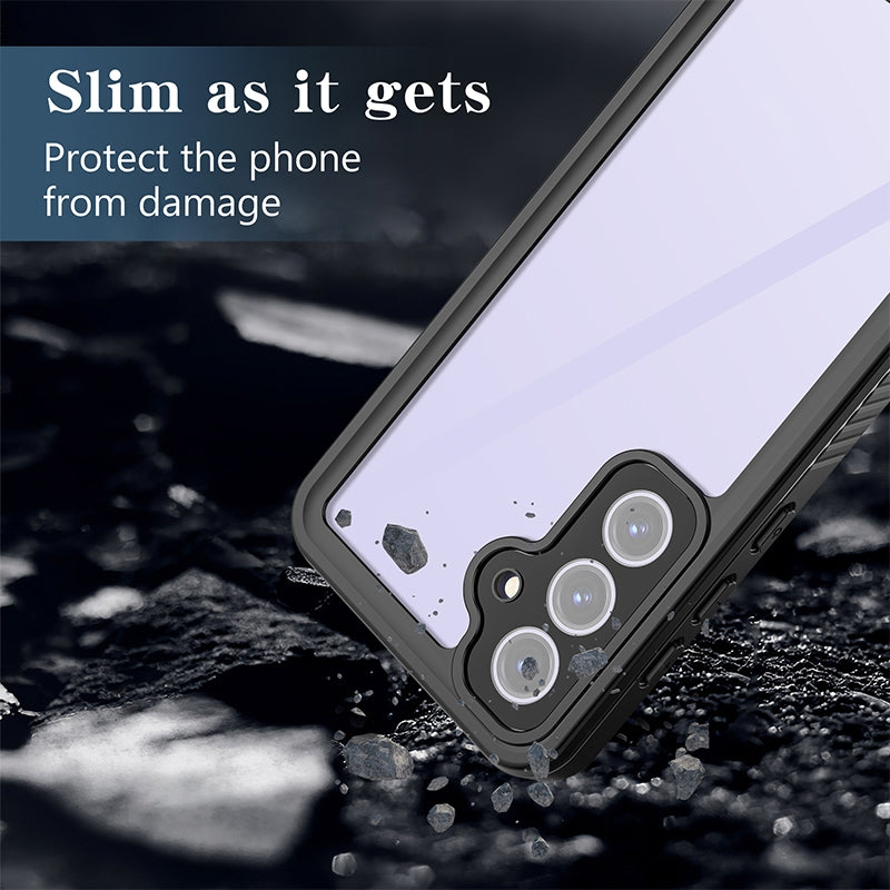 For-Samsung-Galaxy-S24-FE-5G-RedPepper-Shockproof-IP68-Waterproof-PC-Hybrid-TPU-Phone-Case(Black)