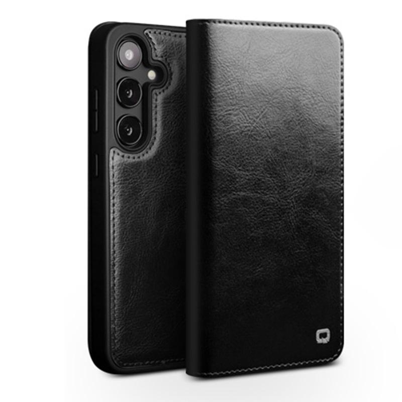 For-Samsung-Galaxy-S25-5G-QIALINO-Genuine-Leather-Phone-Case(Black)