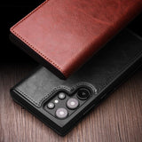 For-Samsung-Galaxy-S25-5G-QIALINO-Genuine-Leather-Phone-Case(Black)
