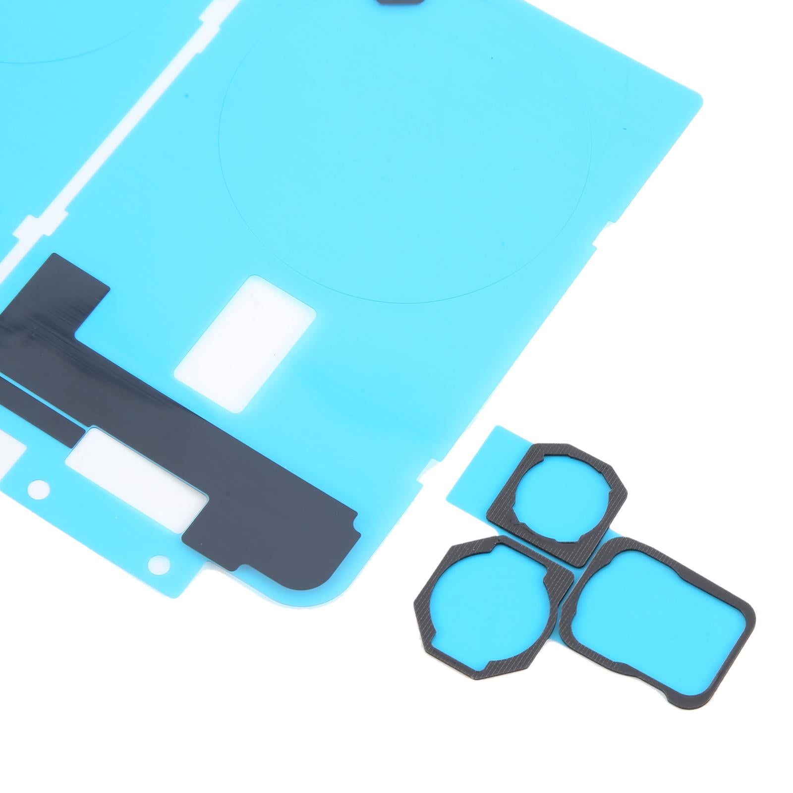 For iPhone 16 Pro 10pcs Back Cover Heat Sink Black Sticker with Back Camera Sponge Pads