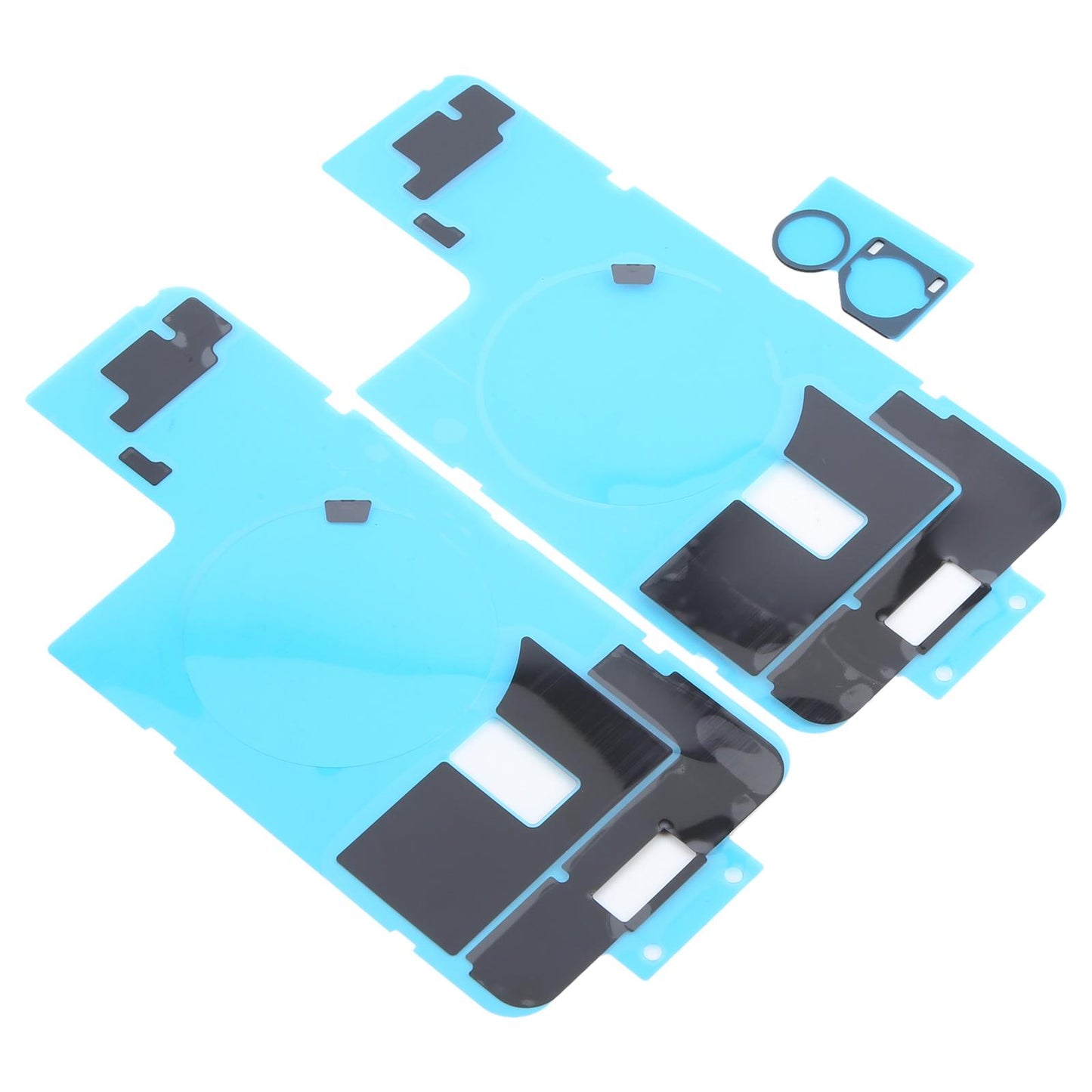 For iPhone 16 Plus 10pcs Back Cover Heat Sink Black Sticker with Back Camera Sponge Pads