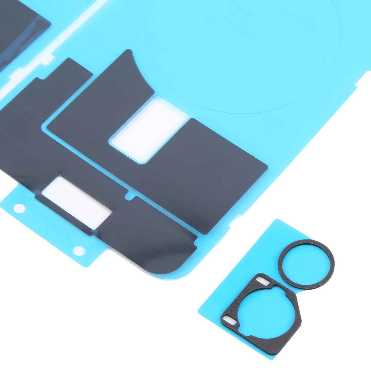 For iPhone 16 Plus 10pcs Back Cover Heat Sink Black Sticker with Back Camera Sponge Pads