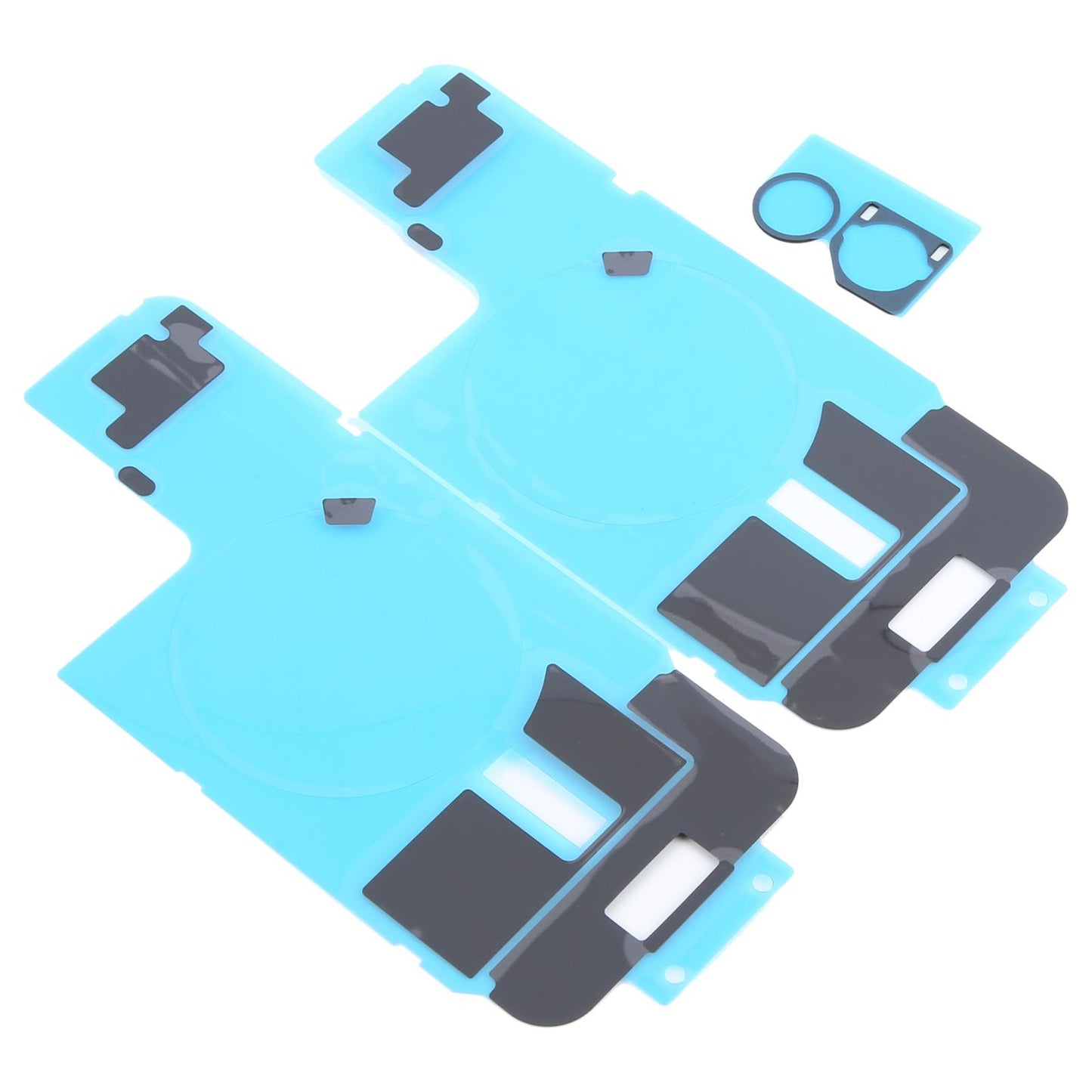 For iPhone 16 10pcs Back Cover Heat Sink Black Sticker with Back Camera Sponge Pads