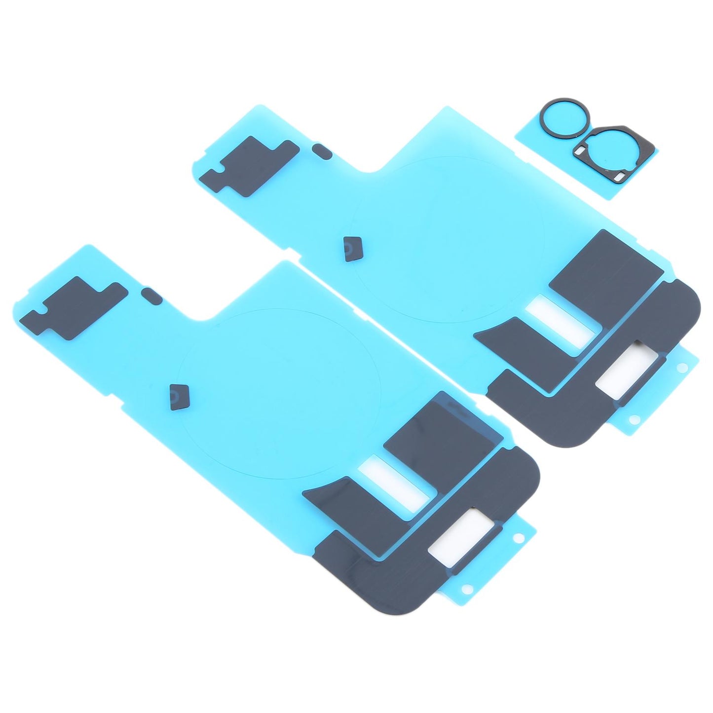 For iPhone 16 10pcs Back Cover Heat Sink Black Sticker with Back Camera Sponge Pads