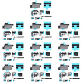 For iPhone 16 Pro 10sets Mainboard Heat Sink Sticker + FPC Sponge Foam Pads