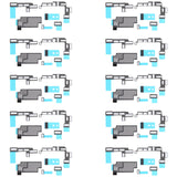 For iPhone 16 10sets Mainboard Heat Sink Sticker + FPC Sponge Foam Pads
