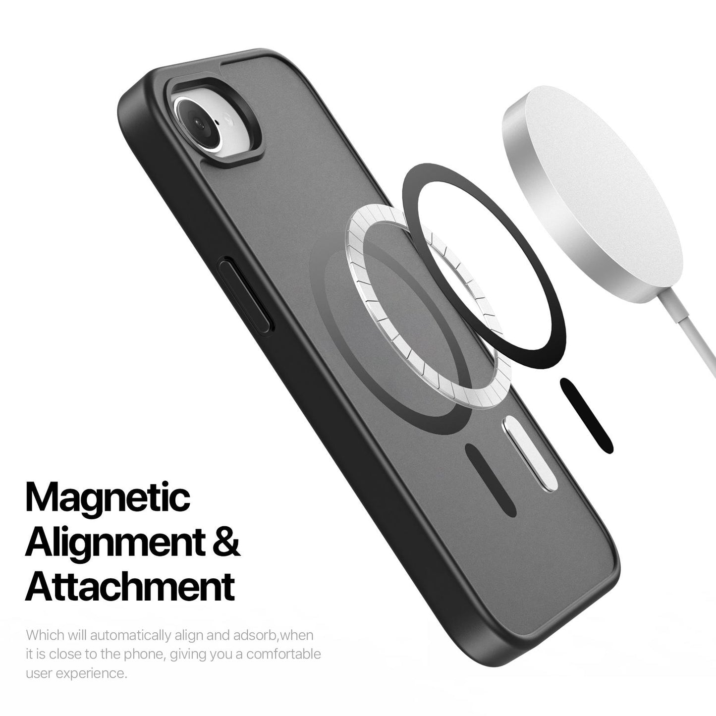 For-iPhone-17e-/-16e-DUX-DUCIS-Yind-Series-MagSafe-TPU-Hybrid-PC-Phone-Case(Black)