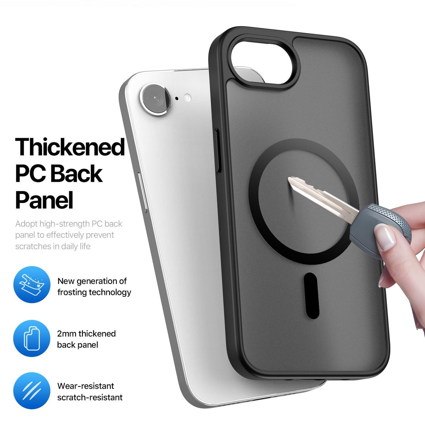 For-iPhone-17e-/-16e-DUX-DUCIS-Yind-Series-MagSafe-TPU-Hybrid-PC-Phone-Case(Black)