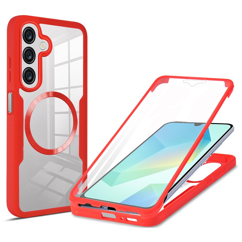 For-Samsung-Galaxy-A16-5G-CD-Texture-MagSafe-Phone-Case(Red)