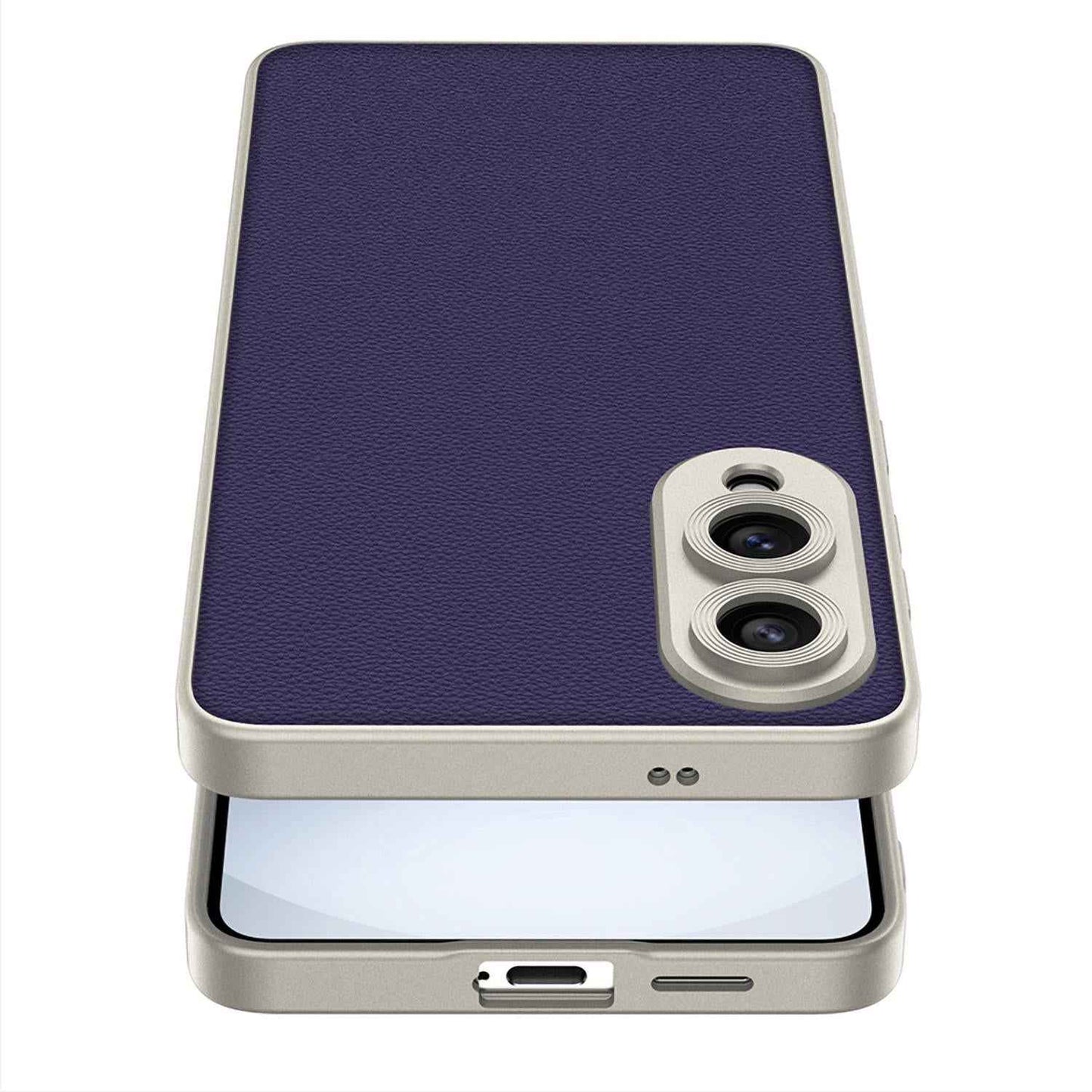 For-Samsung-Galaxy-S25-Edge-5G-GKK-Metal-Paint-Skin-Feel-Leather-Full-Coverage-Phone-Case(Carbon-Fiber-Texture)