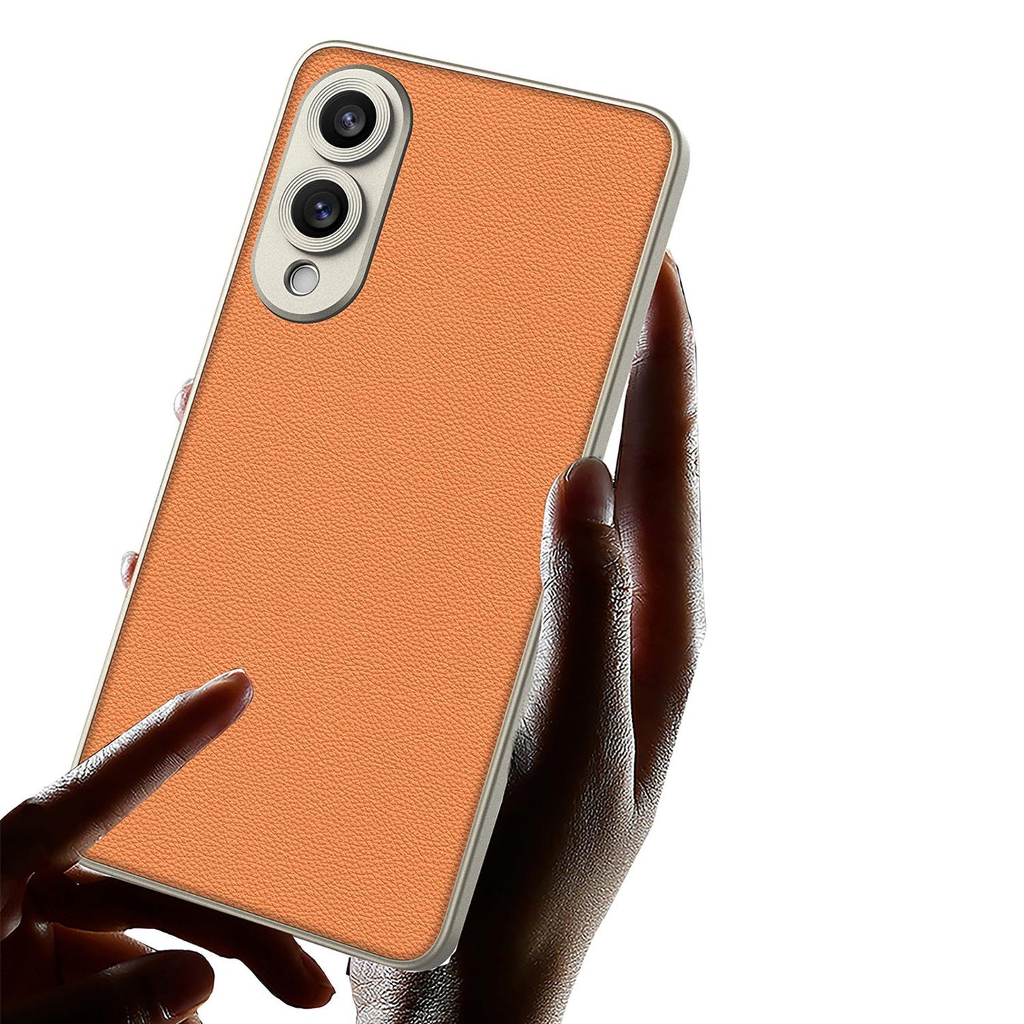 For-Samsung-Galaxy-S25-Edge-5G-GKK-Metal-Paint-Skin-Feel-Leather-Full-Coverage-Phone-Case(Carbon-Fiber-Texture)