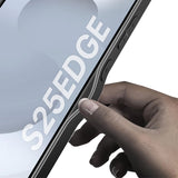 For-Samsung-Galaxy-S25-Edge-5G-GKK-Metal-Paint-Skin-Feel-Leather-Full-Coverage-Phone-Case(Carbon-Fiber-Texture)