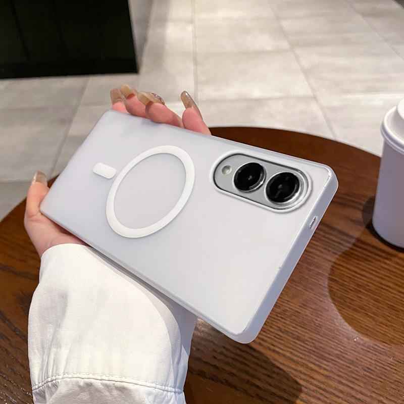 For-Samsung-Galaxy-S25-Edge-5G-Ice-Fog-MagSafe-PC-Phone-Case(White)