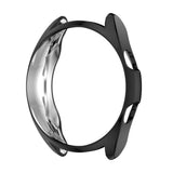 For-Samsung-Galaxy-Watch-3-45mm-Electroplating-Hollow-Half-pack-TPU-Protective-Case(Black)