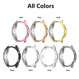 For-Samsung-Galaxy-Watch-3-45mm-Electroplating-Hollow-Half-pack-TPU-Protective-Case(Black)