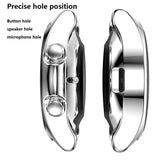 For-Samsung-Galaxy-Watch-3-45mm-Electroplating-Hollow-Half-pack-TPU-Protective-Case(Silver)