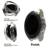 For-Samsung-Galaxy-Watch-3-45mm-Electroplating-Hollow-Half-pack-TPU-Protective-Case(Gray)
